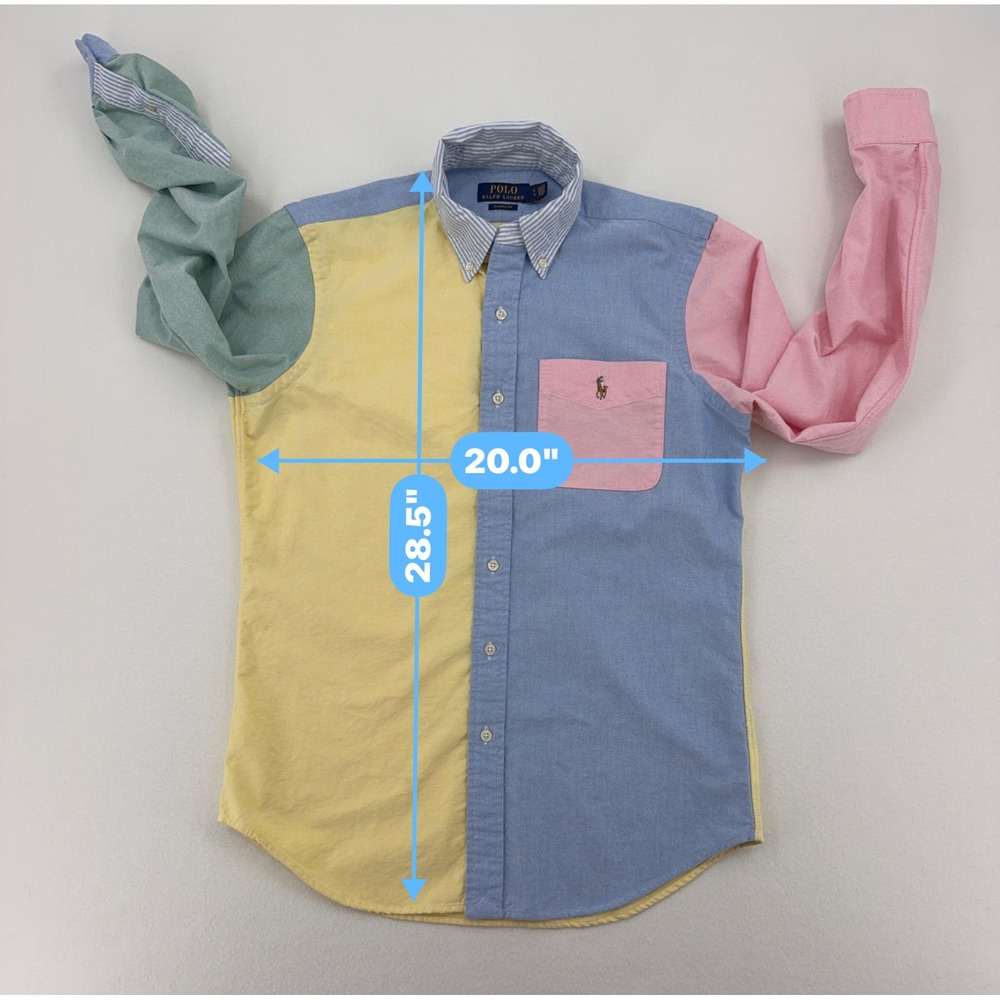 Polo Ralph Lauren Oxford Colorblock Classic Fit Button Down Mens S  Excellent - Picture 6 of 10